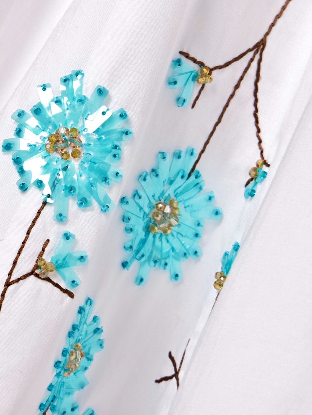 NWT Staud Wells Beaded Mini Dress Embroidered Dandelion White - Picture 11 of 16